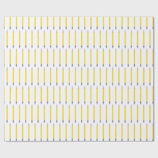 Freshly Sharpenly Yellow Pencil Pattern Geschenkpapier (Flach)