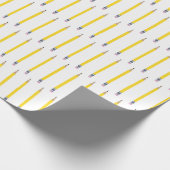 Freshly Sharpenly Yellow Pencil Pattern Geschenkpapier (Ecke)