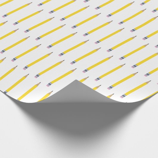 Freshly Sharpenly Yellow Pencil Pattern Geschenkpapier (Ecke)