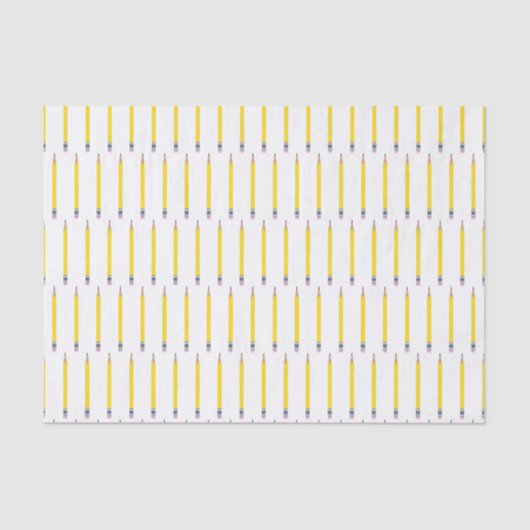 Freshly Sharpenly Yellow Pencil Pattern Seidenpapier (Vorderseite)