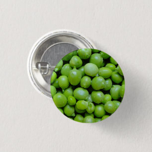 Freshly Shucked Green Peas Button