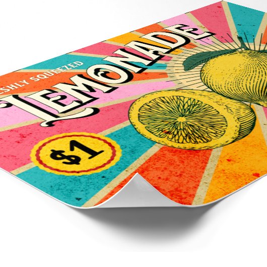 Freshly Squeeze Lemonade Poster (Ecke)