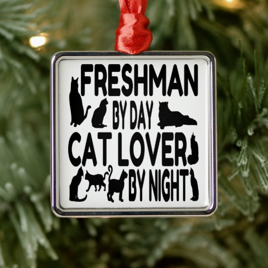 Freshman Cat Lover Ornament Aus Metall (Baum)