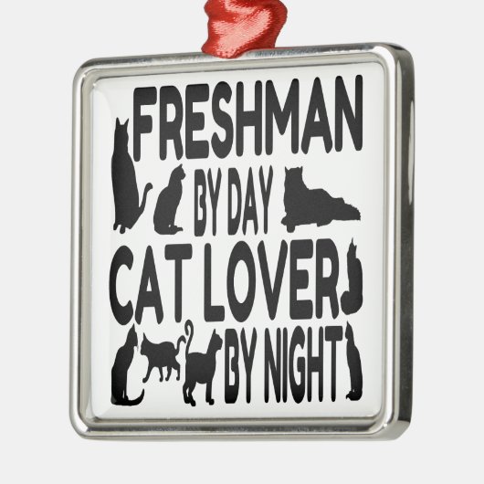Freshman Cat Lover Ornament Aus Metall (Links)