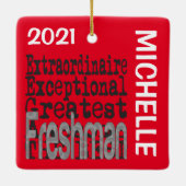 Freshman Extraordinaire CUSTOM Keramikornament (Rückseite)