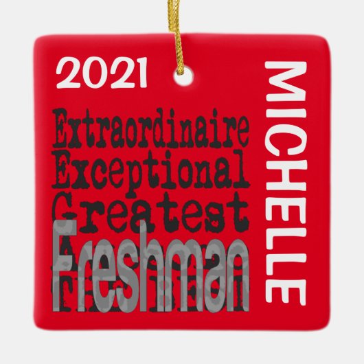 Freshman Extraordinaire CUSTOM Keramikornament (Vorderseite)