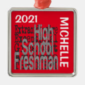 Freshman Extraordinaire CUSTOM Ornament Aus Metall (Vorne)