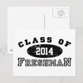 Freshman-Klasse Postkarte (Vorne/Hinten)