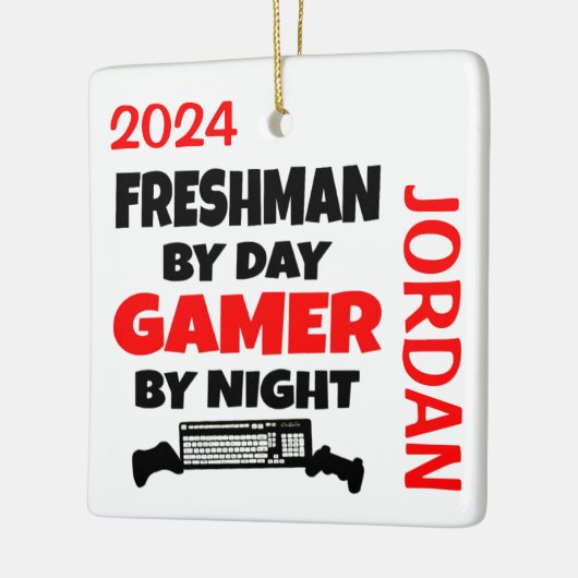 Freshman Lieben spielen Videospiele Keramikornament (Links)