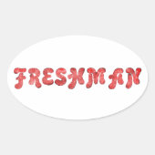 Freshman Ovaler Aufkleber (Vorderseite)