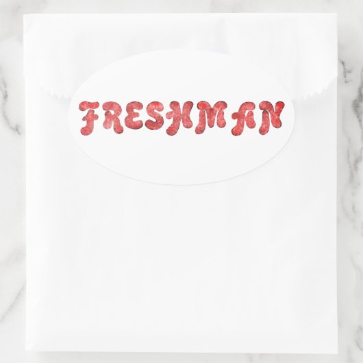 Freshman Ovaler Aufkleber (Tasche)