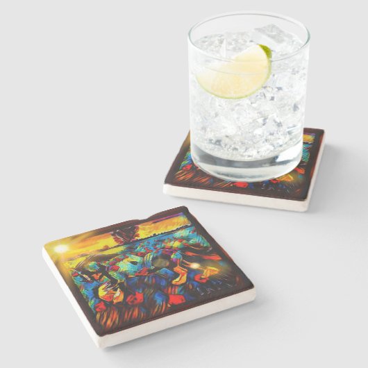 Freshtastic Horse 01-01 Steinuntersetzer (Seitenansicht)