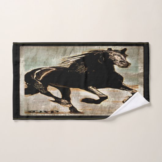 Freshtastisches Pferd 03 Badhandtuch Set (Handtuch)