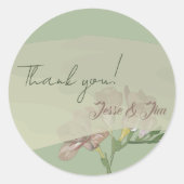 Fresia auf Sage Runder Aufkleber (Vorderseite)