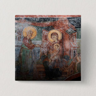 Fresken aus der serbischen Kirche des 14. Jahrhund Button