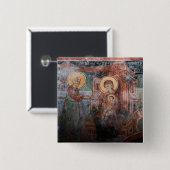 Fresken der serbischen Kirche aus dem 14. Jahrhund Button (Vorne & Hinten)