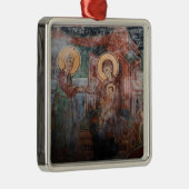 Fresken der serbischen Kirche aus dem 14. Jahrhund Silbernes Ornament (Rechts)
