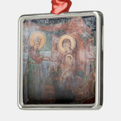 Fresken der serbischen Kirche aus dem 14. Jahrhund Silbernes Ornament (Links)