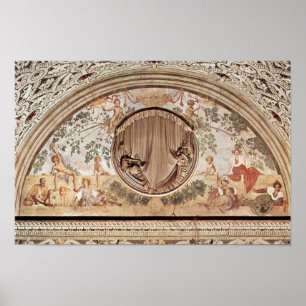 Fresken zur Saison in der Villa dei Cedri Poster