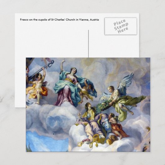 Freskenflügel Postkarte (Vorne/Hinten)