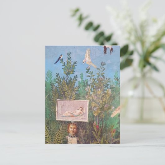 Fresko einer Gartenlandschaft, Pompeji Postkarte (Stehend Vorderseite)