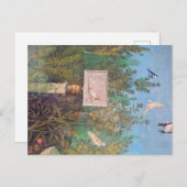 Fresko einer Gartenlandschaft, Pompeji Postkarte (Vorne/Hinten)