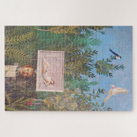 Fresko einer Gartenlandschaft, Pompeji Puzzle (Horizontal)