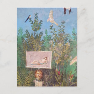 Fresko einer Gartenszene, Pompeji   Postkarte