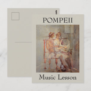 Fresko einer Musikstunde, Pompeji  Postkarte