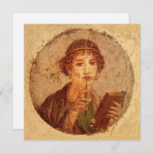 Fresko Sappho in Pompeji Karte (Vorne/Hinten)