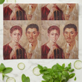 Fresko von Baker Terentius Neo und seiner Ehefrau Geschirrtuch (Gefaltet)