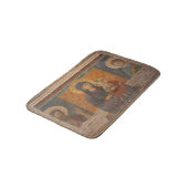 Fresko von Madonna und Kind Badematte (Schrägansicht)