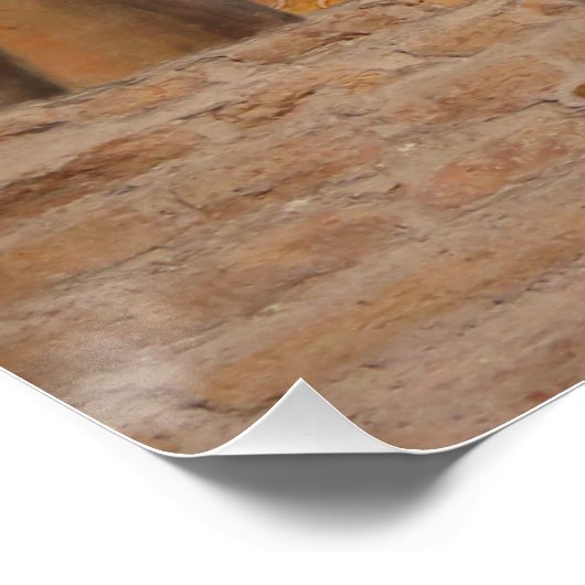 Fresko von Madonna und Kind Poster (Ecke)