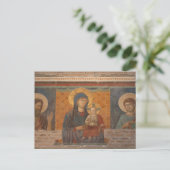 Fresko von Madonna und Kind Postkarte (Stehend Vorderseite)