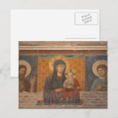 Fresko von Madonna und Kind Postkarte (Vorne/Hinten)