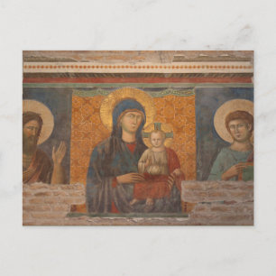 Fresko von Madonna und Kind Postkarte