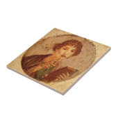 Fresko von Sappho in Pompeji Fliese (Seite)