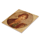 Fresko von Sappho in Pompeji Fliese (Seite)