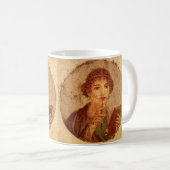 Fresko von Sappho in Pompeji Kaffeetasse (VorderseiteRechts)