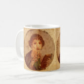 Fresko von Sappho in Pompeji Kaffeetasse (Vorderseite Links)
