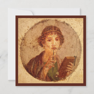 Fresko von Sappho in Pompeji Karte