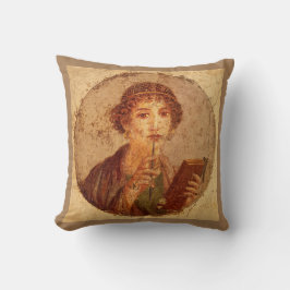 Fresko von Sappho in Pompeji Kissen