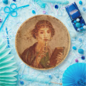 Fresko von Sappho in Pompeji Pappteller (Party)