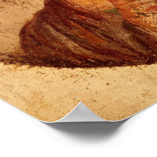 Fresko von Sappho in Pompeji Poster (Ecke)