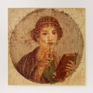 Fresko von Sappho in Pompeji Puzzle