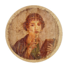 Fresko von Sappho in Pompeji Schneidebrett