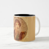Fresko von Sappho in Pompeji Zweifarbige Tasse (VorderseiteRechts)