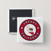 Fresno California Button (Vorne & Hinten)
