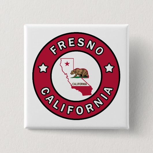 Fresno California Button (Vorderseite)