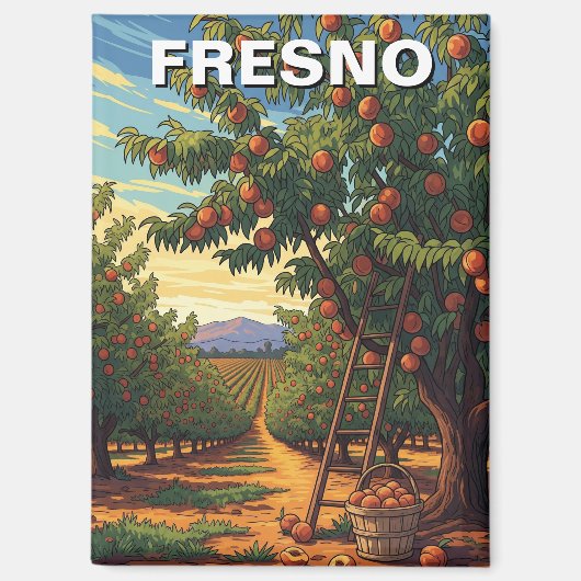 Fresno California Central Valley Magnet (Vorderseite)